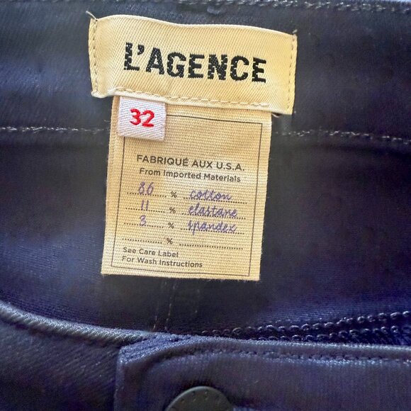 Jyothi High Waist Split Ankle Skinny Jeans L'AGENCE New Size M/L - Picture 7 of 8